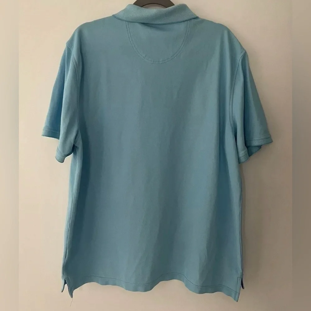 Izod Men’s Polo Size XXL Lt Blue ButtonDown Shirt Sleeve Reg Fit Button Closure - Picture 3 of 6